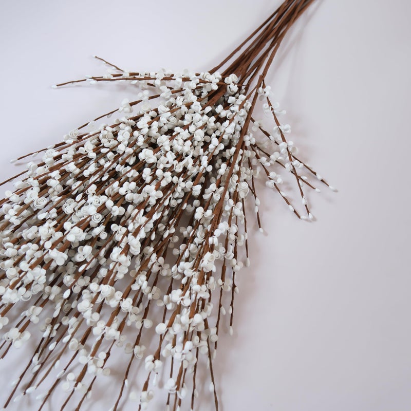 NOLAST 10pcs Artificial Flowers Fake Flower Faux Tall Flowers Branches Long Stems for Vase Wedding Home Office Party Hotel Restaurant Decoration (White) - Image 4